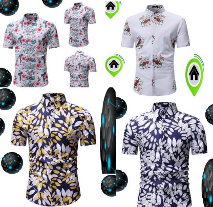 tt109qw2 kemeja lelaki baju batik flora men shirt