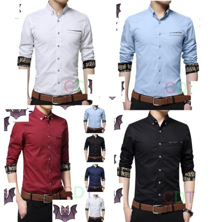 t197 baju kemeja lelaki corak batik kasual moden men shirt popular